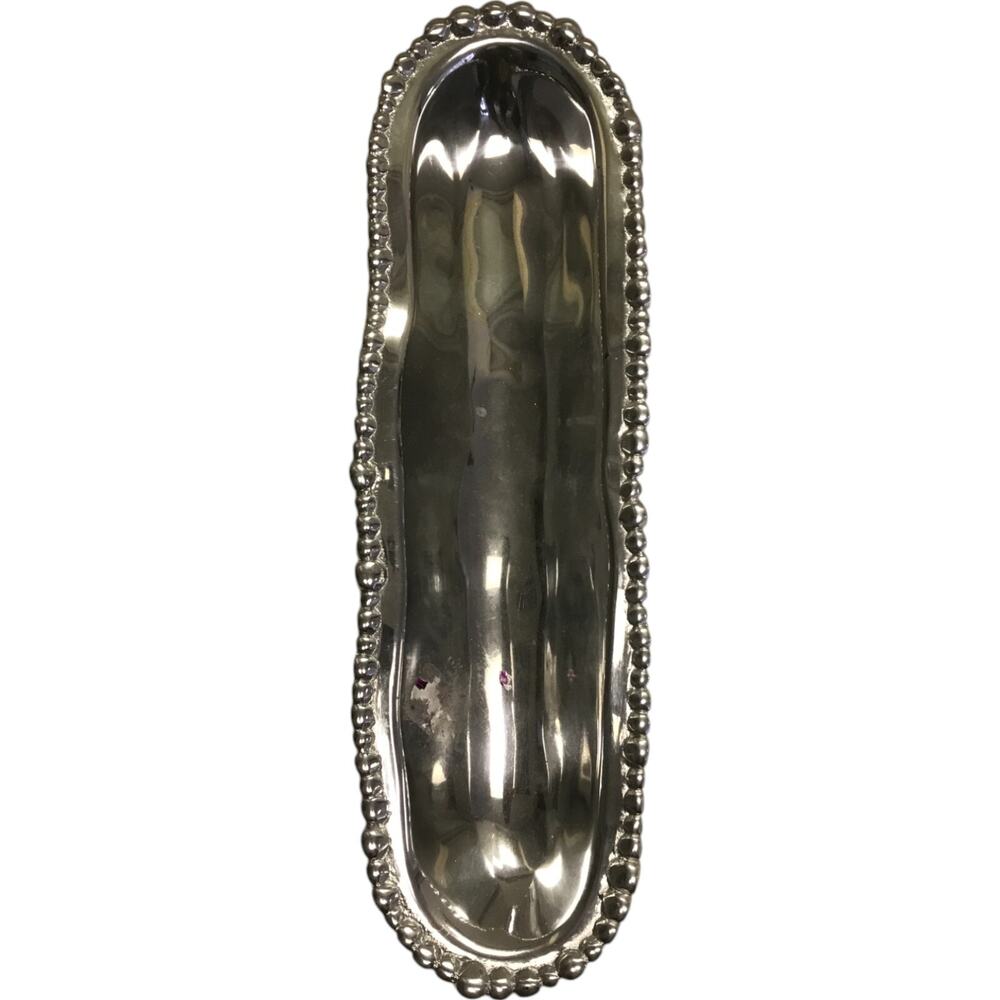 Beatriz Ball 5967 Organic Pearl Cracker Decorative Silver Tray Handcrafted